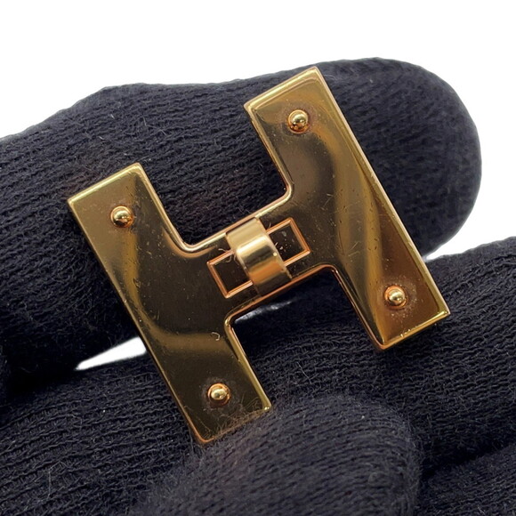 Hermès Mini H Kelly Belt with Turnlock Motif, Black and Gold, Swift, Epsom, B... - Picture 10 of 16